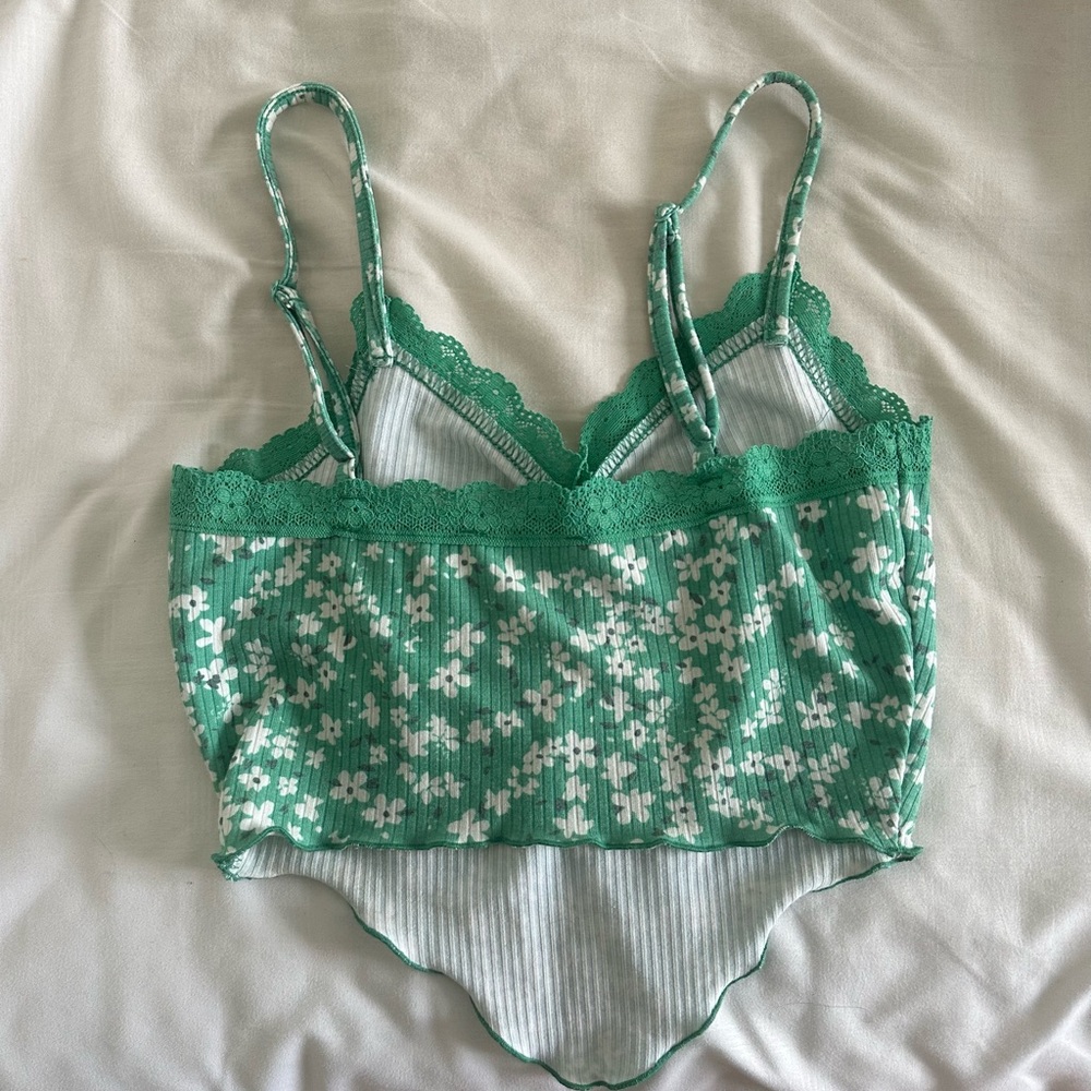 Tank top White and green